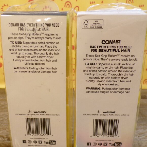 CONAIR Rollers New Smooth & Voluminous Curls 2 Packs of 5 Medium Self-Grip - Picture 5 of 5